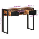 Konsolentisch Mehrfarbig 100X35X75 Cm Massivholz Altholz