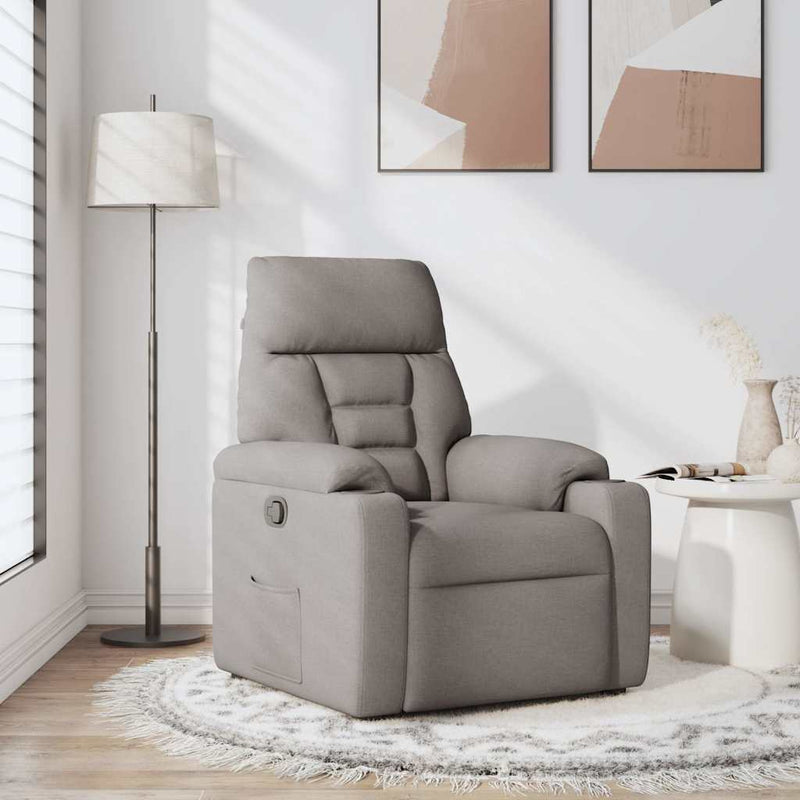 Relaxsessel Taupe Stoff