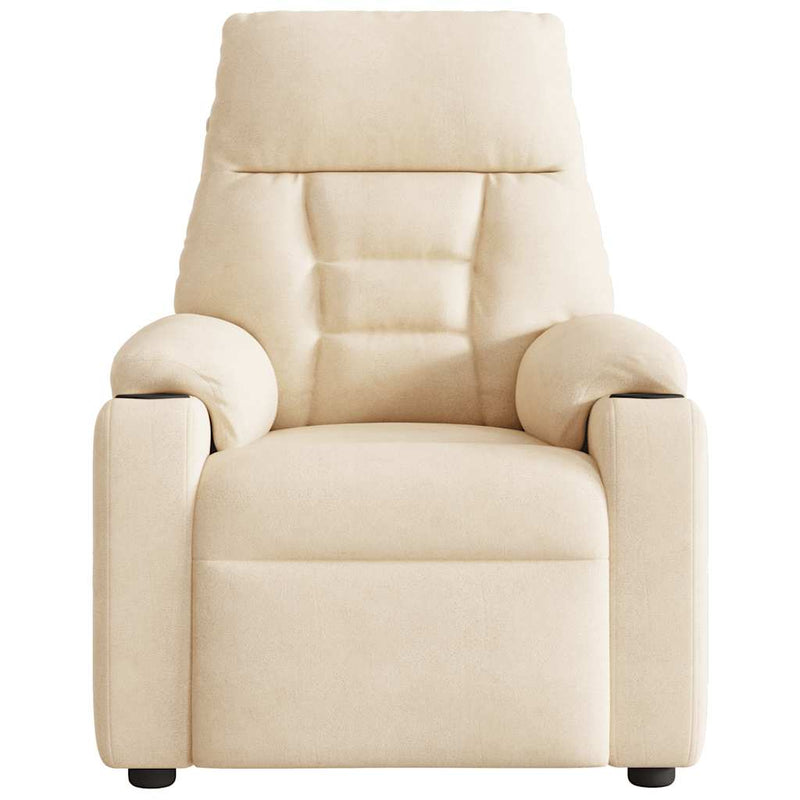 Massagesessel Beige Mikrofasergewebe