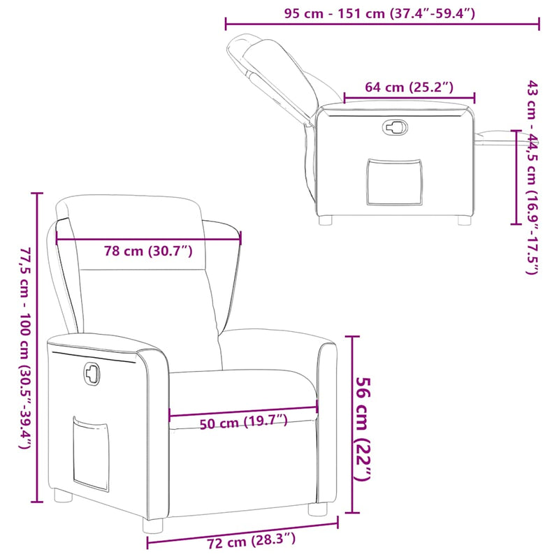 Relaxsessel Braun Stoff