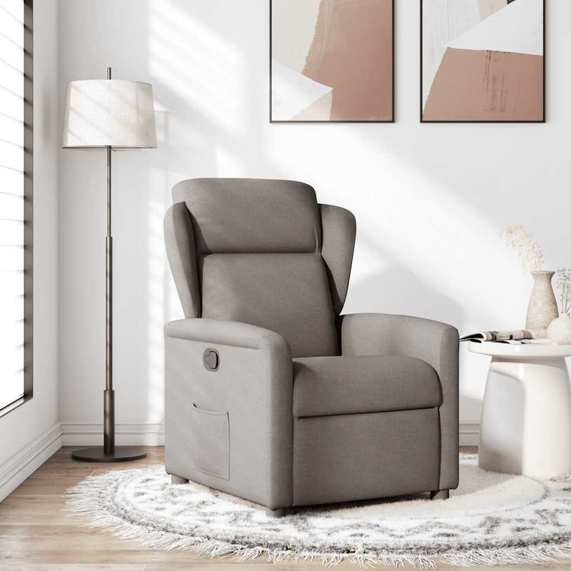 Relaxsessel Taupe Stoff