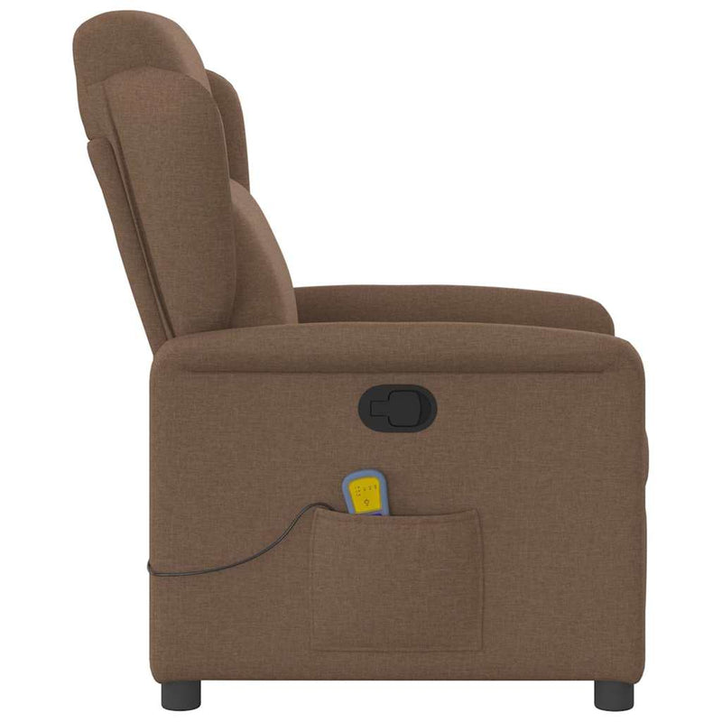 Massagesessel Braun Stoff