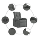 Relaxsessel Stoff Dunkelgrau