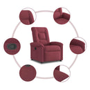 Relaxsessel Stoff Weinrot