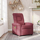 Relaxsessel Stoff Weinrot
