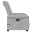 Massagesessel Stoff Wolkengrau