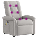 Massagesessel Stoff Wolkengrau