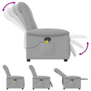 Massagesessel Stoff Wolkengrau