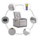 Massagesessel Stoff Wolkengrau