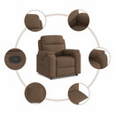 Relaxsessel Stoff Braun
