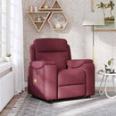 Relaxsessel Stoff Weinrot