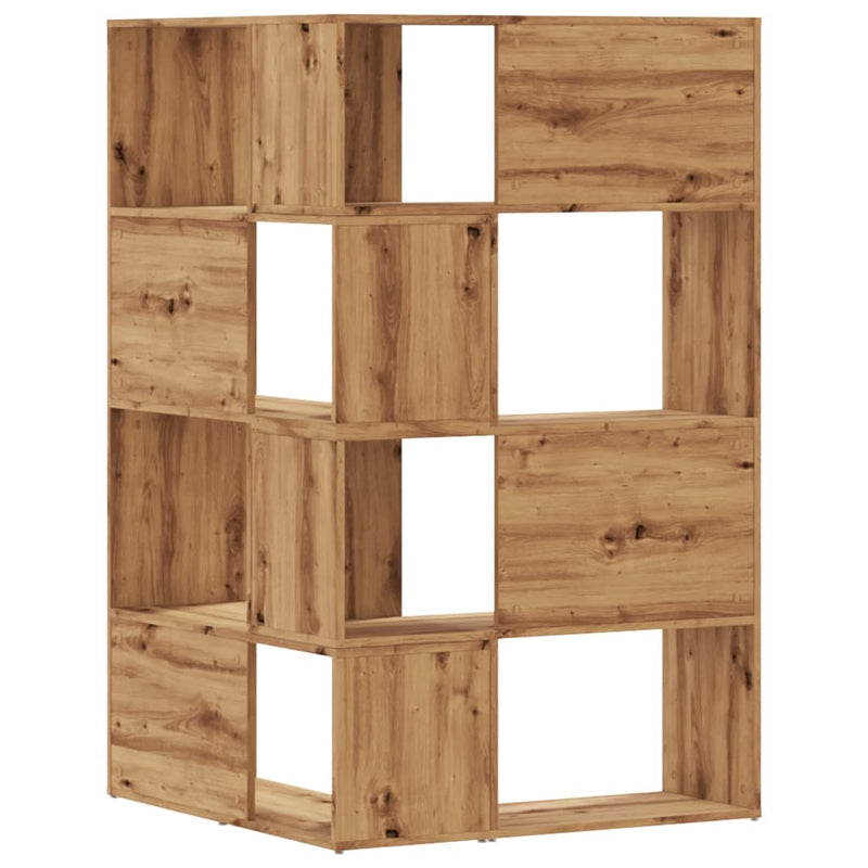 Eck-Bücherregal 4 Etagen Artisan-Eiche 85x85x140 Holzwerkstoff