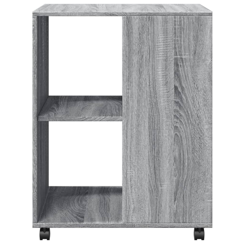 Beistelltisch mit Rollen Grau Sonoma 55x60x78 cm Holzwerkstoff