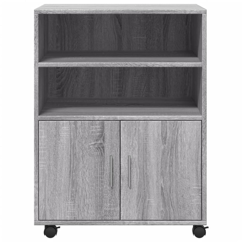 Rollschrank Grau Sonoma 60x48x81 cm Holzwerkstoff