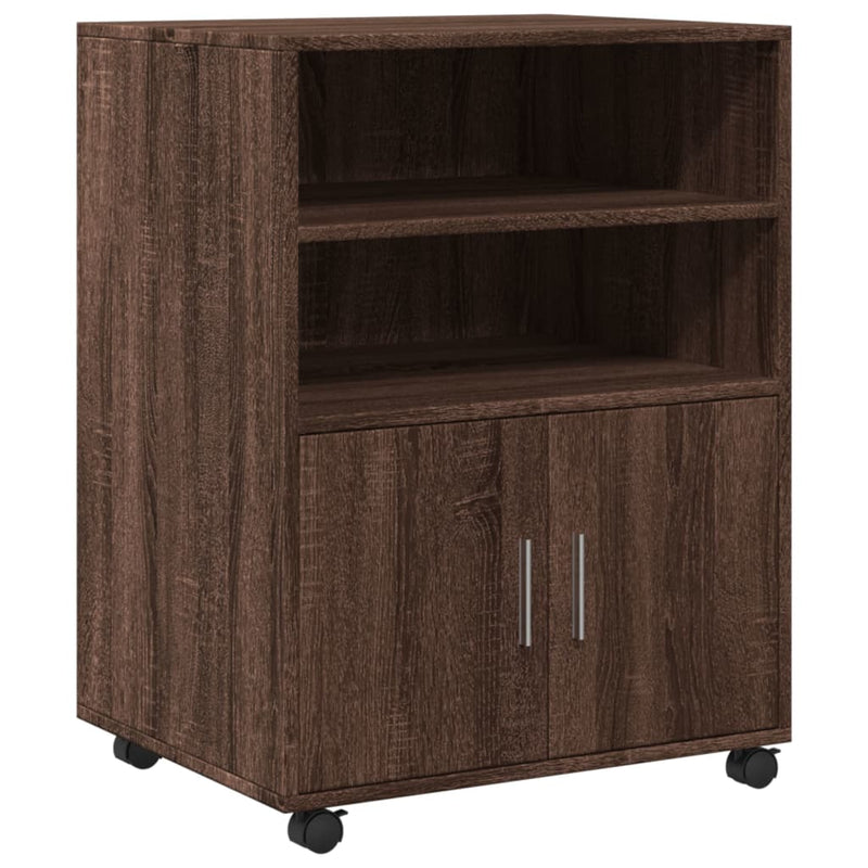 Rollschrank Braun Eichen-Optik 60x48x81 cm Holzwerkstoff