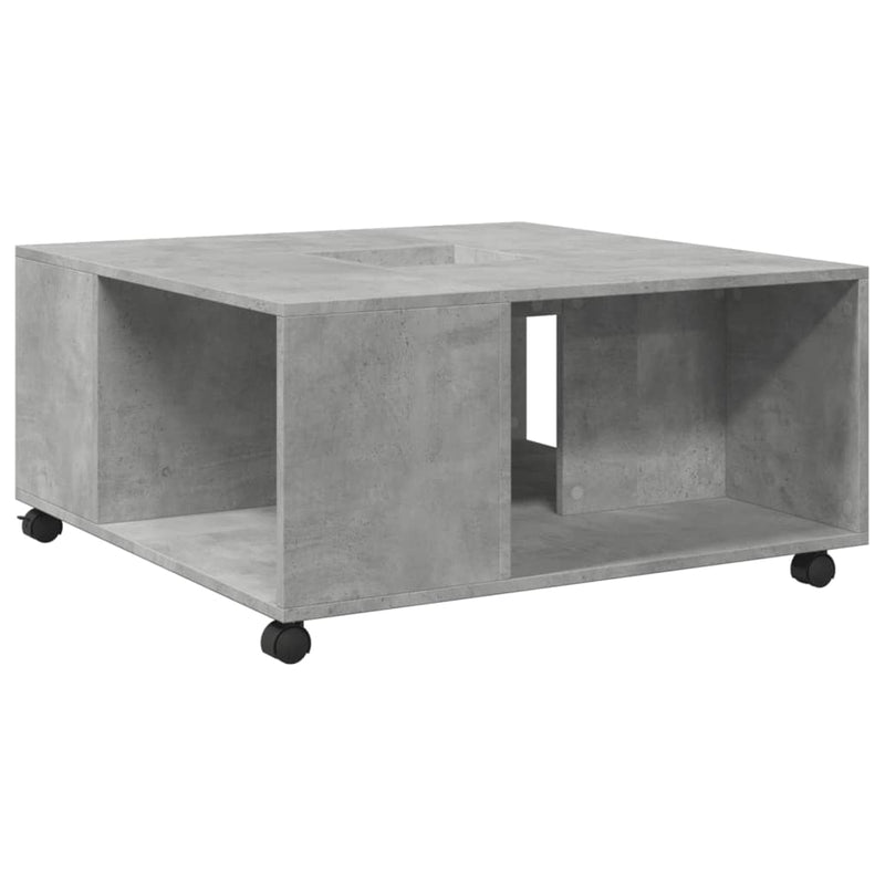 Couchtisch Betongrau 80x80x40 cm Holzwerkstoff