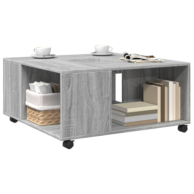 Couchtisch Grau Sonoma 80x80x40 cm Holzwerkstoff