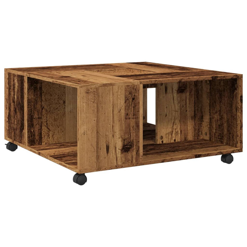 Couchtisch Altholz-Optik 80x80x40 cm Holzwerkstoff