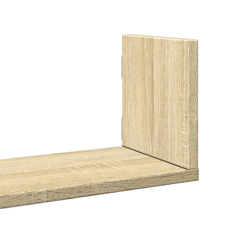 Wandregale 3 Stk. Sonoma-Eiche 58x18x18 cm Holzwerkstoff