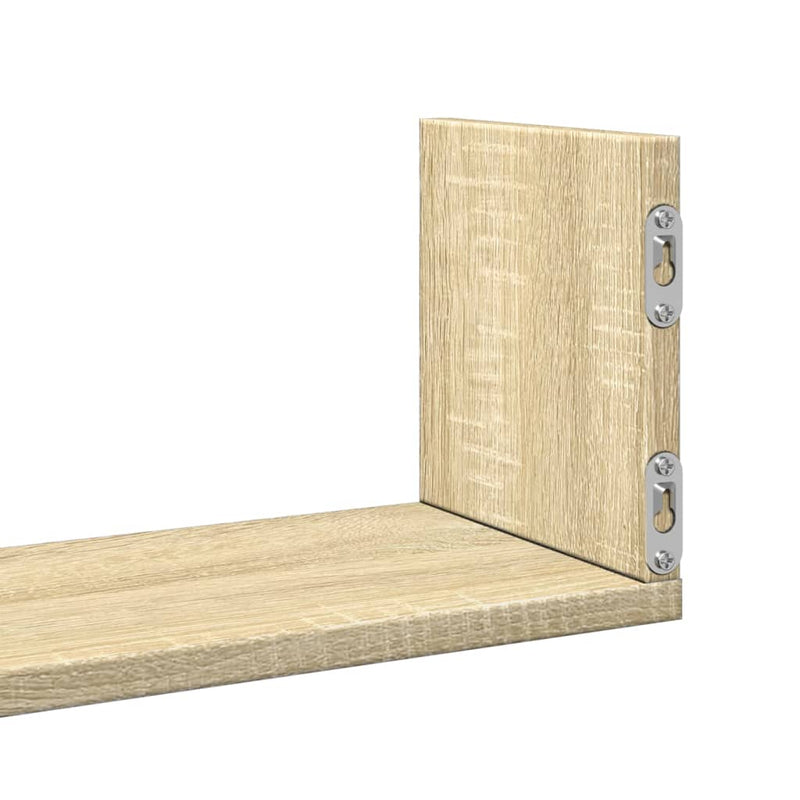 Wandregale 3 Stk. Sonoma-Eiche 58x18x18 cm Holzwerkstoff