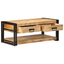 Couchtisch 90X50X38 Cm Raues Massivholz Mango