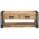Couchtisch 90X50X38 Cm Raues Massivholz Mango