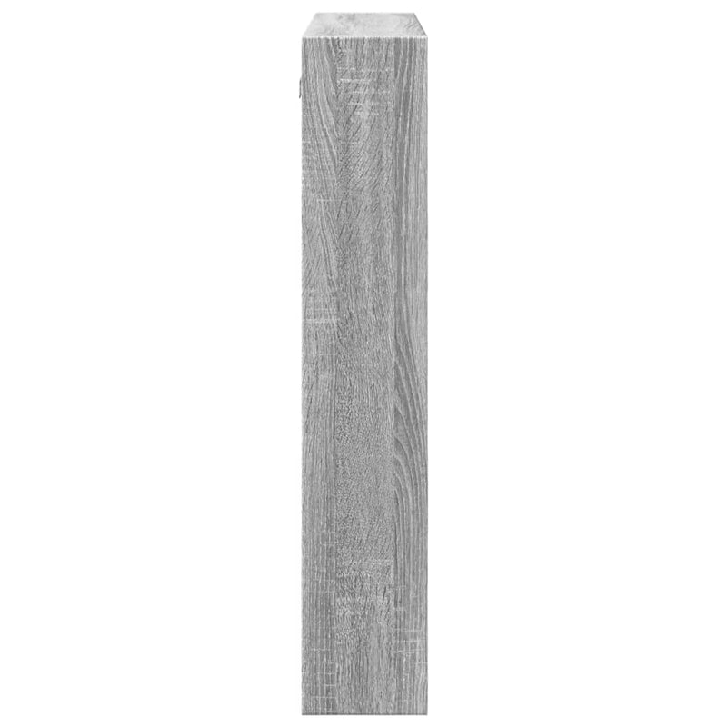 Wandschrank Grau Sonoma 80x15x80 cm Holzwerkstoff