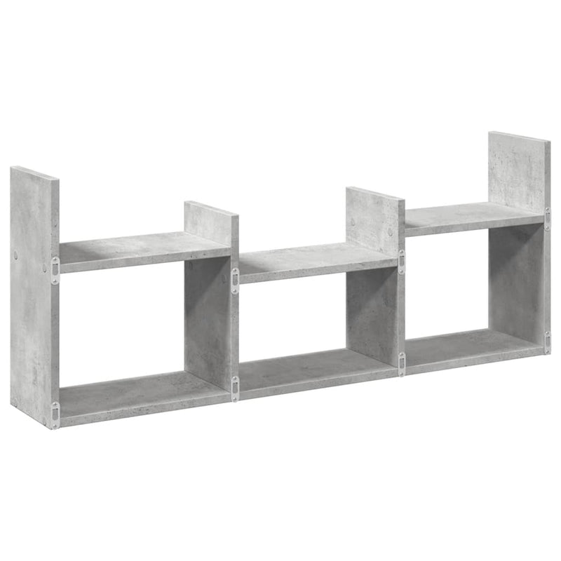 Wandschrank 100x18x40 cm Betongrau Holzwerkstoff