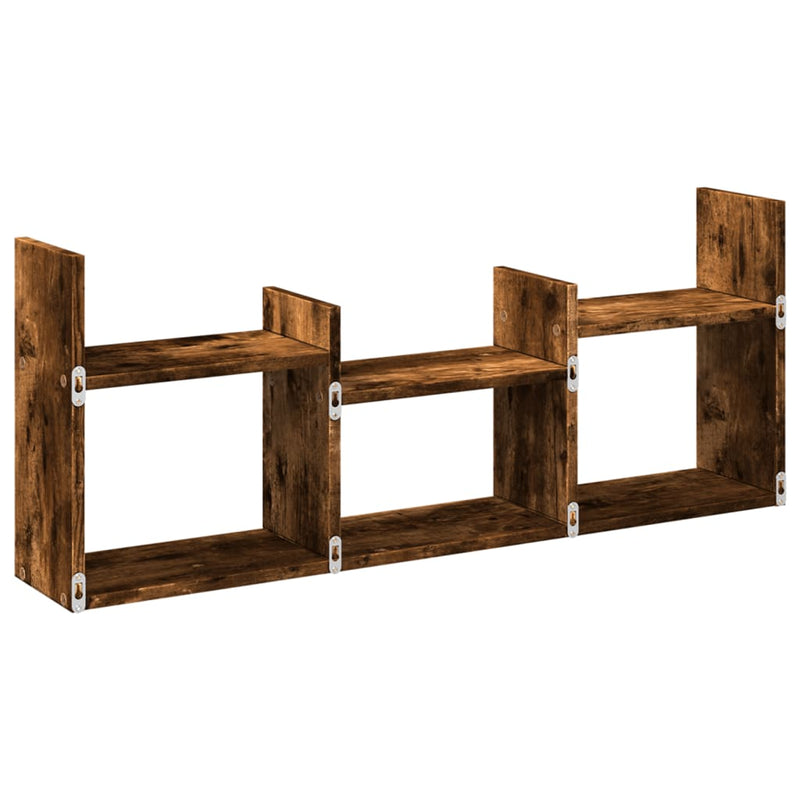 Wandschrank 100x18x40 cm Räuchereiche Holzwerkstoff