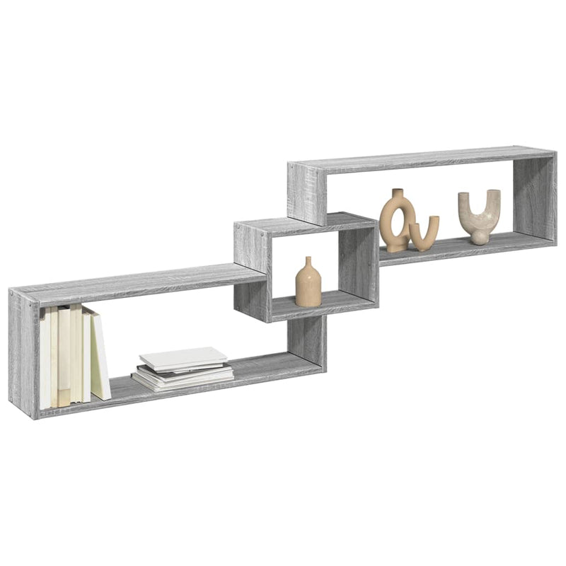 Wandschrank 158x18x53 cm Grau Sonoma Holzwerkstoff