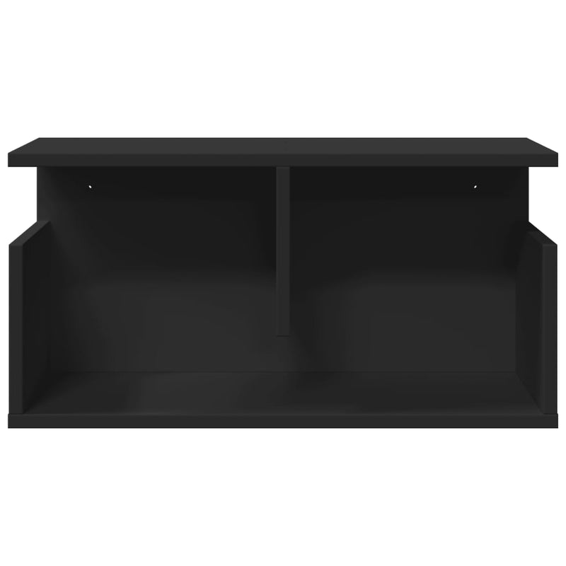 Wandschrank 60x20x30 cm Schwarz Holzwerkstoff