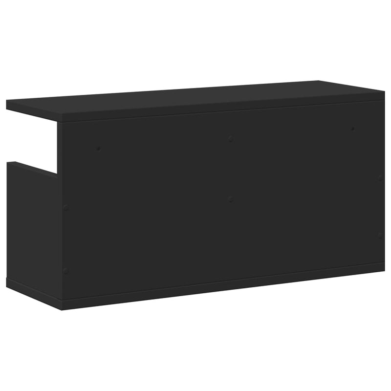 Wandschrank 60x20x30 cm Schwarz Holzwerkstoff