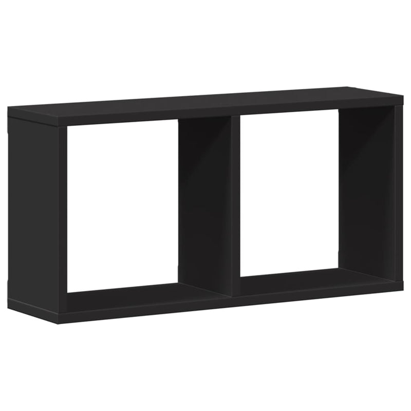 Wandschrank 60x16x30 cm Schwarz Holzwerkstoff