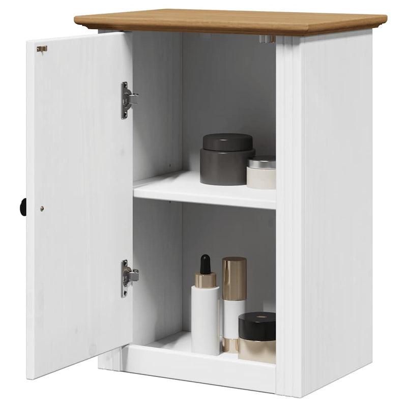 Bad-Wandschrank BODO Weiß und Braun 44x30x60 cm