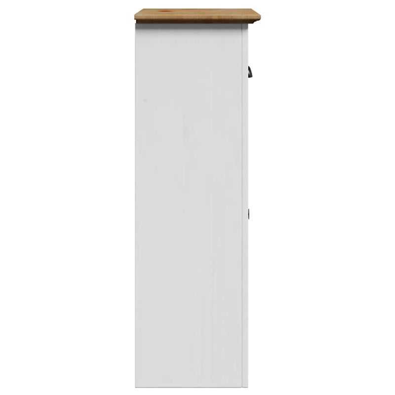 Badschrank BODO Weiß und Braun 44x30x90 cm