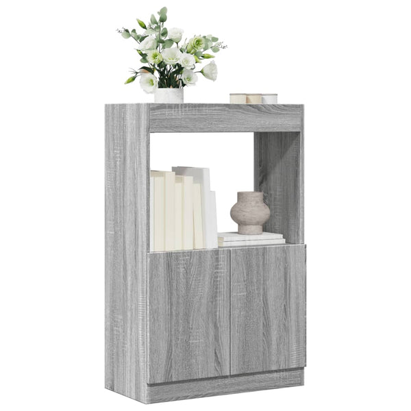 Highboard Grau Sonoma-Eiche 63x33x100 cm Holzwerkstoff