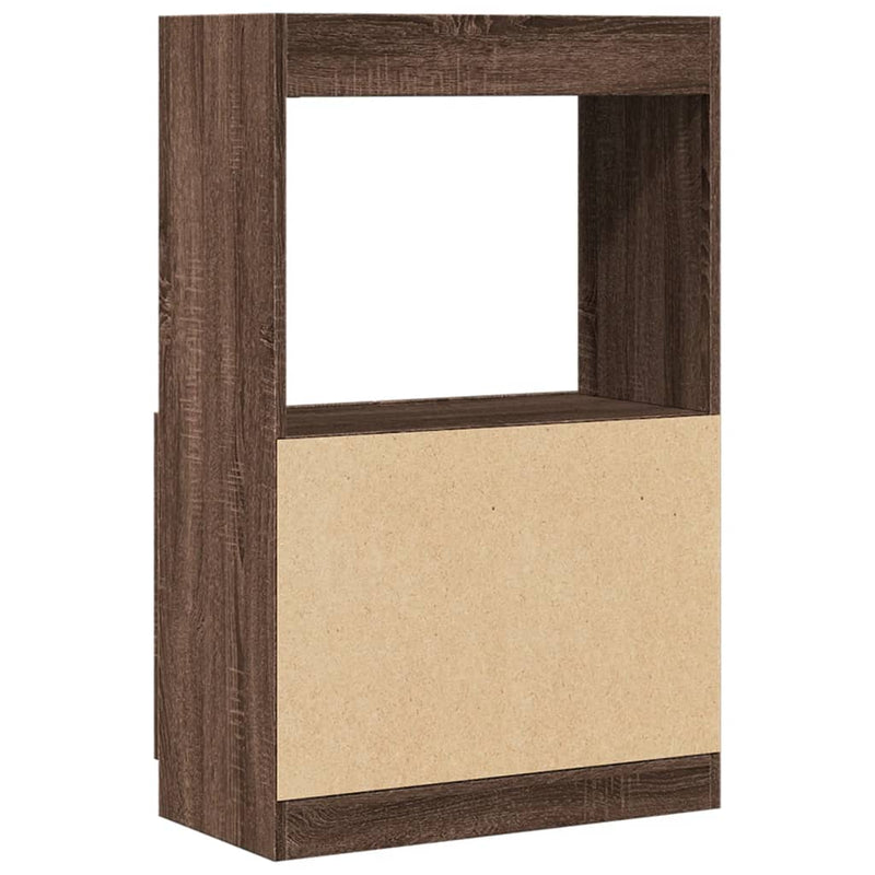 Highboard Braun Eichen-Optik 63x33x100 cm Holzwerkstoff