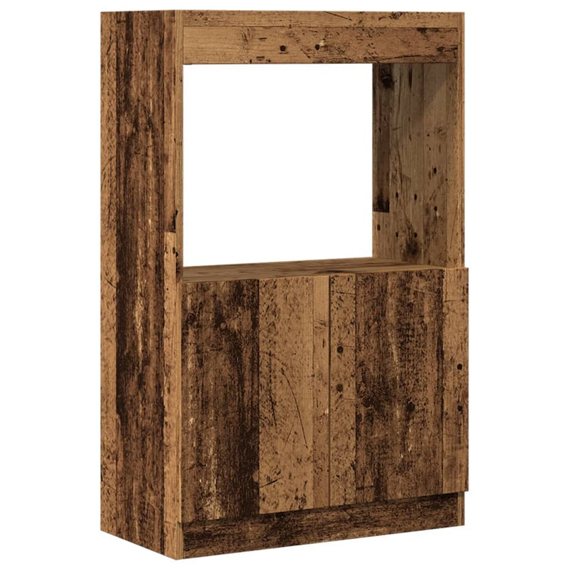 Highboard Altholz-Optik 63x33x100 cm Holzwerkstoff