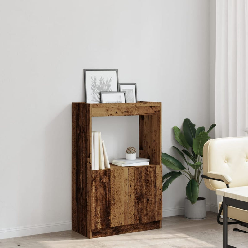 Highboard Altholz-Optik 63x33x100 cm Holzwerkstoff