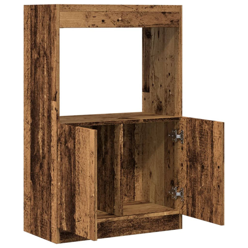 Highboard Altholz-Optik 63x33x100 cm Holzwerkstoff