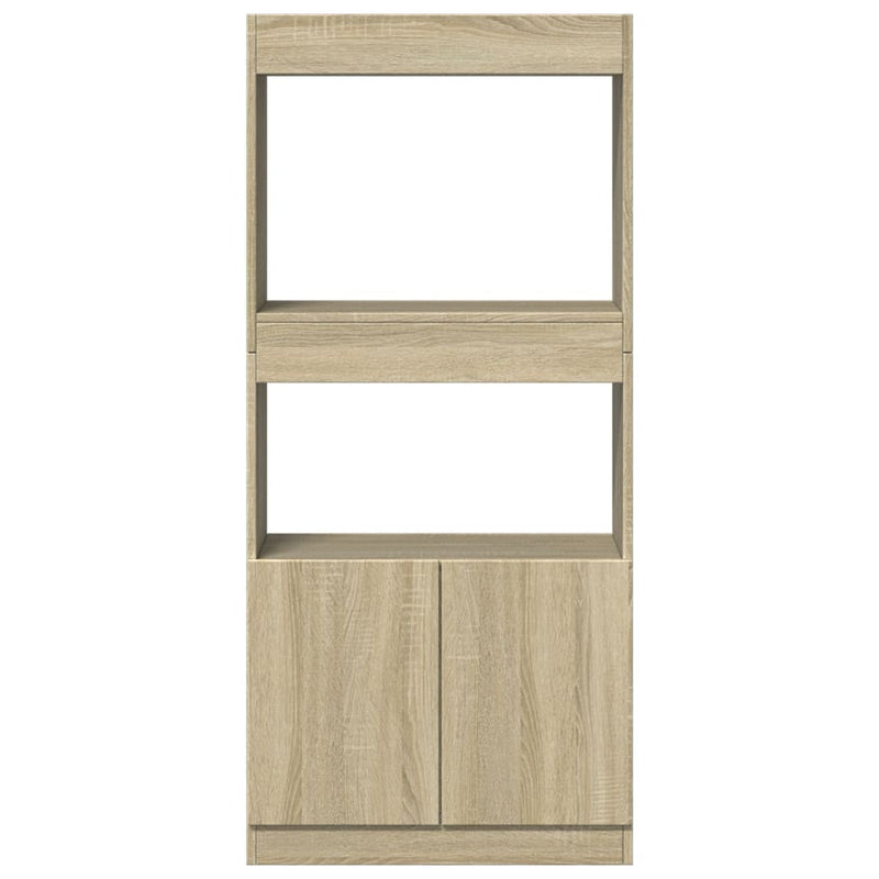 Highboard Sonoma-Eiche 63x33x140 cm Holzwerkstoff