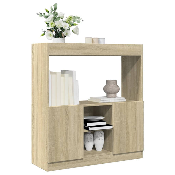 Highboard Sonoma-Eiche 92x33x100 cm Holzwerkstoff