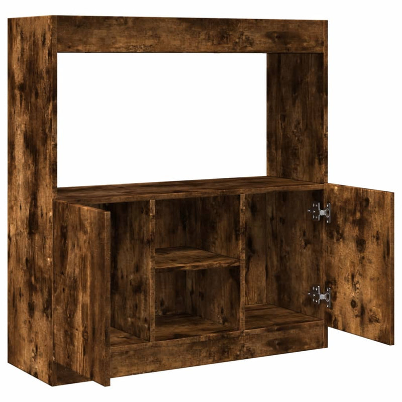 Highboard Räuchereiche 92x33x100 cm Holzwerkstoff