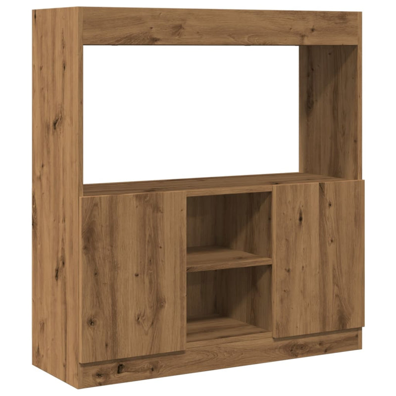 Highboard Artisan-Eiche 92x33x100 cm Holzwerkstoff