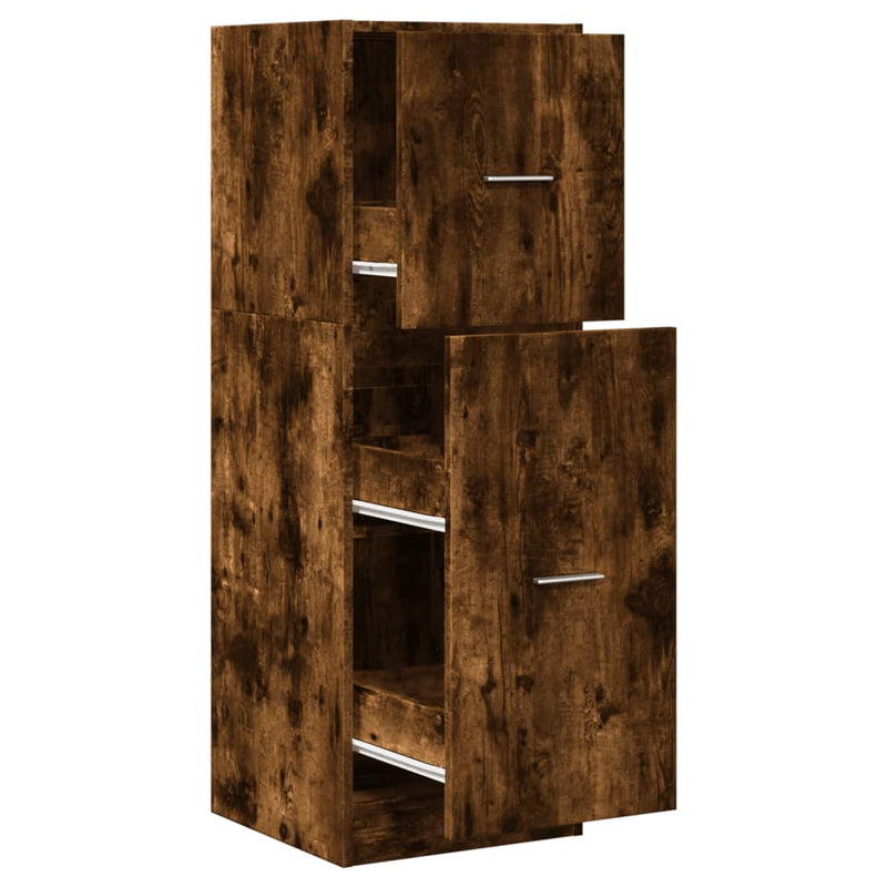 Apothekerschrank Räuchereiche 40x41x118 cm Holzwerkstoff