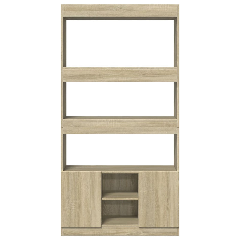 Highboard Sonoma-Eiche 92x33x180 cm Holzwerkstoff