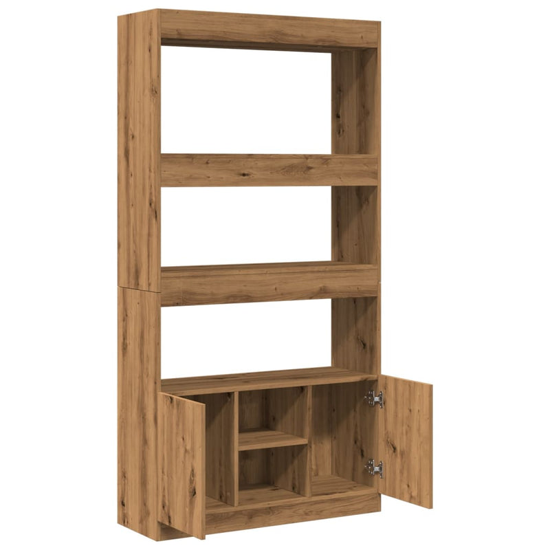 Highboard Artisan-Eiche 92x33x180 cm Holzwerkstoff