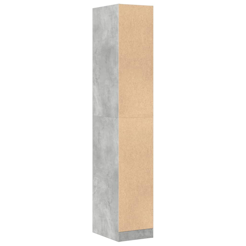 Apothekerschrank Betongrau 30x41x174,5 cm Holzwerkstoff