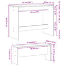 3-Tlg. Esstisch Und Bank Set Holzwerkstoff