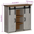 Hängeschrank Halden 2 Schiebetüren 75X22,5X70 Cm Kiefer